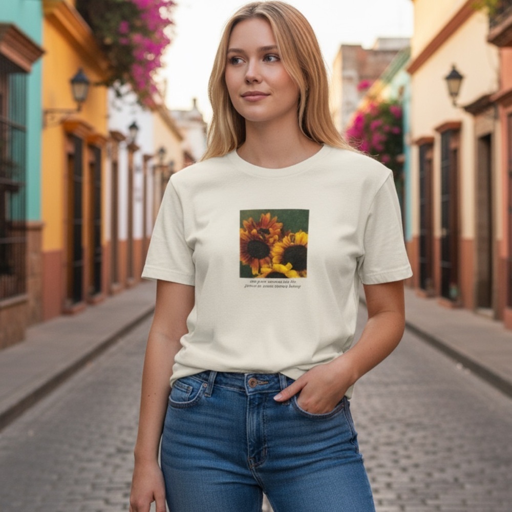 Eternal Beauty Sunflower Graphic Organic T-Shirt M